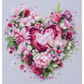 kit ricamo a punto croce - Magic Needle - Cuore fiorito