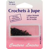 Ganci a gonna - Couture loisirs - 14 Uncinetto neri - Taglia 2