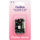 Occhielli e rivetti - Couture loisirs - 20 occhielli - 10 mm colore marrone