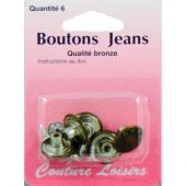 Bottoni di jeans - Couture loisirs - 6 bottoni - 17 mm