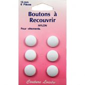 Bottoni da ricoprire - Couture loisirs - 6 bottoni per cucire - 15 mm