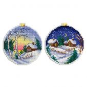 Kit di ornamenti da ricamare - MP Studia - Paesaggio d'inverno