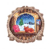 Kit di ornamenti da ricamare - MP Studia - L'inverno alla finestra