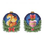 Kit di ornamenti da ricamare - MP Studia - Scoiattolo di Natale