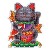 Kit di ornamenti da ricamare - MP Studia - Maneki-neko nero