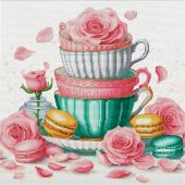 kit ricamo a punto croce - Nova Sloboda - Macarons Ladurée