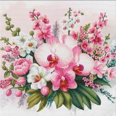 kit ricamo a punto croce - Nova Sloboda - Il paradiso delle orchidee