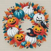 kit ricamo a punto croce - Nova Sloboda - Corona di Halloween