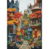 kit ricamo a punto croce - Nova Sloboda - Città d'autunno