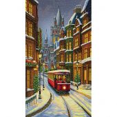 kit ricamo a punto croce - Nova Sloboda - Tram invernale