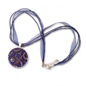 Kit di gioielli per ricamare perline - Life is beautiful - Ciondolo blues