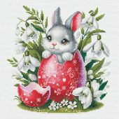kit ricamo a punto croce - Nova Sloboda - Coniglietto di Pasqua