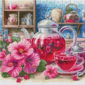 kit ricamo a punto croce - Nova Sloboda - Tè all'ibisco