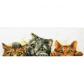 kit ricamo a punto croce - Ladybird - Curiosi gattini