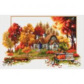 kit ricamo a punto croce - Needleart World - Chalet di autunno