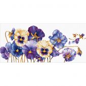 kit ricamo a punto croce - Needleart World - Pensieri viola