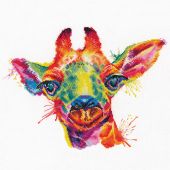 Kit Punto Croce - Oven - Cuscino da ricamare giraffa