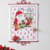 kit ricamo a punto croce - Permin - Calendario dell'Avvento - L'officina di Babbo Natale