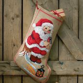 Kit calza di Natale da ricamare - Permin - Babbo natale