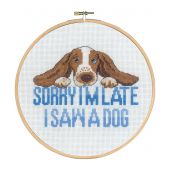 Kit punto croce con tamburo - Permin - Piccolo cane