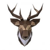 Puzzle 3D - Wizardi - Testa di cervo in bronzo