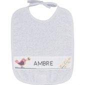 Kit bavaglino da ricamo - Princesse - L'albero degli uccelli - Rosa