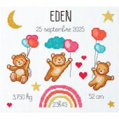 kit ricamo a punto croce - Princesse - Il mio piccolo mondo arcobaleno