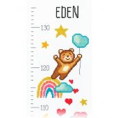 Kit di metri crescita da ricamo - Princesse - Il mio piccolo mondo arcobaleno