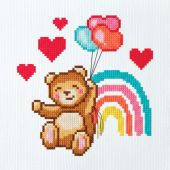 kit ricamo a punto croce - Princesse - Il mio piccolo mondo arcobaleno