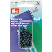 Graffette - Prym - N°3 - 12 paia - Colore nero