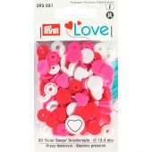 Bottoni a pressione - Prym - 30 bottoni a cuore - 12,4 mm