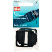 Fibbie e clip - Prym - Fibbia di regolazione nera - 30 mm