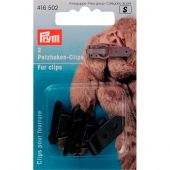 Accessorio di chiusura - Prym - Clip in pelliccia nera