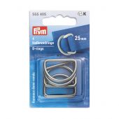 Accessorio per la borsa - Prym - Anelli a D - 25 mm argento scuro