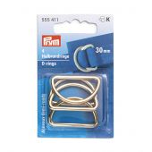 Accessorio per la borsa - Prym - Anelli a D - 30 mm oro