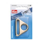 Accessorio per la borsa - Prym - Anelli triangolari color oro - 40 mm