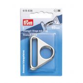 Accessorio per la borsa - Prym - Anelli triangolari colore argento - 40 mm