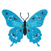 Termoadesiva - Prym - Farfalla blu con perle
