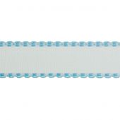 Treccia da ricamo a 50 cm - Zweigart - Aïda treccia bianca 5 bordi blu Zweigart Band, a 50 cm