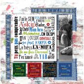 Foglio di punto croce - Isabelle Haccourt Vautier - Un giorno così bello - con matassine MOULINE DMC