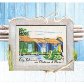 Foglio di punto croce - Isabelle Haccourt Vautier - Un giorno così bello - con matassine MOULINE DMC