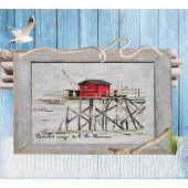 Foglio di punto croce - Isabelle Haccourt Vautier - Un giorno così bello - con matassine MOULINE DMC