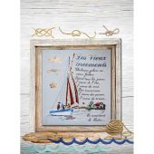 Foglio di punto croce - Isabelle Haccourt Vautier - Un giorno così bello - con matassine MOULINE DMC