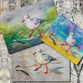 Foglio di punto croce - Isabelle Haccourt Vautier - Un giorno così bello - con matassine MOULINE DMC