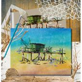 Foglio di punto croce - Isabelle Haccourt Vautier - Un giorno così bello - con matassine MOULINE DMC