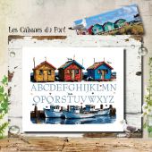 Foglio di punto croce - Isabelle Haccourt Vautier - Un giorno così bello - con matassine MOULINE DMC