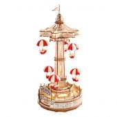 Puzzle meccanico in legno 3D - ROKR - La torre del paracadute