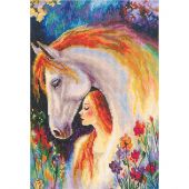 kit ricamo a punto croce - RTO - Il racconto della criniera dorata