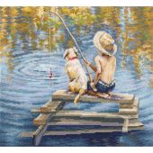 kit ricamo a punto croce - RTO - andato a pesca