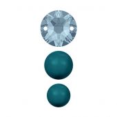 Perline e paillettes - Rowan - Pacco di 35 perle Swaroski - Petrol Selection